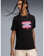 Puma Tricou cu imprimeu logo - Negru/Violet/Roz