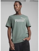 Puma Tricou din bumbac cu decolteu la baza gatului si logo