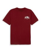 Puma Tricou din bumbac cu logo pe piept Squad - Alb/Rosu inchis