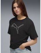 Puma Tricou lejer cu imprimeu grafic frontal - Negru
