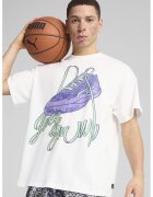 Puma Tricou supradimensionat cu imprimeu - Alb