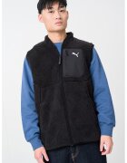 Puma Vesta din fleece cu buzunar pe piept si logo - Negru