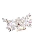 Pursehuit Accesoriu de par - auriu - cu flori - perle si pietre - Gundina C3 -