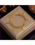 Pursehuit Bratara aurie din otel inoxidabil placat cu aur 18K PVD - in doua straturi - Delia C2