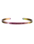 Pursehuit Bratara mov - in degrade - ajustabila - gravata Not all who wander are lost P8 -