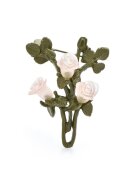 Pursehuit Brosa verde - cu trandafiri roz - Isobel C4 -