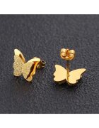 Pursehuit Cercei aurii din otel inoxidabil placat cu aur 18K PVD - forma de fluturasi - Fredly C10