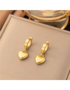 Pursehuit Cercei aurii din otel inoxidabil placat cu aur 18K PVD - forma de inimioara - Greta C1