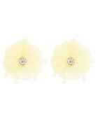 Pursehuit Cercei bej - forma de floare - cu pietre - Rosali C5 -