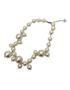 Pursehuit Colier argintiu asimetric - cu perle - Olli C19