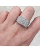Pursehuit Inel argintiu - lat - cu zirconiu - Nerissa C1 - 7 (circumferinta: 54.5 mm)
