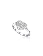 Pursehuit Inel din argint 925 - rodiat - forma de inima - cu zirconiu - Noora C1