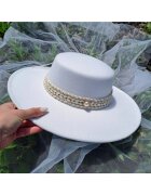 Pursehuit Palarie dama alba - stil canotiera - bor lat - reglabila - Serena