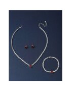 Pursehuit Set bijuterii tennis argintiu cu zirconiu - colier - bratara si cercei - Aki C16