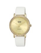 QQ Ceas analog de dama - Alb/Auriu