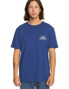Quiksilver Tricou cu imprimeu logo pe spate - Albastru