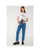 R Blugi mom fit cu talie inalta