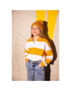 R Bluza galbena in dungi cu maneca lunga -