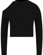 Reebok Bluza dama - Yoga Rib - maneca lunga - negru - bumbac
