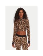 Reebok Bluza tehnica de dama bej si negru - material tehnic -