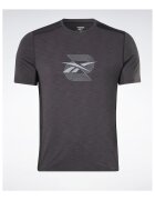 Reebok Tricou barbati - Poliester - Negru