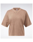 Reebok Tricou dama - Bumbac - Maro