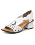 Rieker Sandale dama - piele naturala - alb -
