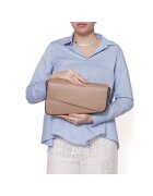Roberta Rossi Geanta crossbody din piele cu clapa - Maro taupe
