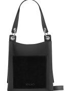 RYLKO Geana tote de piele cu bareta detasabila - Negru