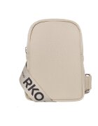 RYLKO Geanta crossbody de piele cu bareta ajustabila - Bej