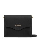 RYLKO Geanta crossbody de piele cu clapa - Negru