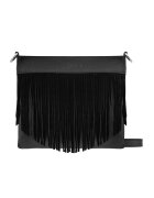 RYLKO Geanta crossbody de piele cu franjuri - Negru
