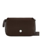 RYLKO Geanta crossbody din piele cu bareta logo - Maro inchis