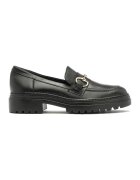 RYLKO Pantofi loafer de piele cu aspect masiv Pauline - Auriu/Negru