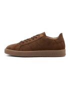 RYLKO Pantofi sport din piele cu detalii perforate Clement - Maro cognac/Maro