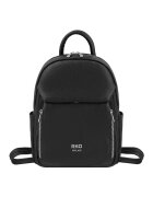 RYLKO Rucsac din piele cu logo metalic discret - Negru