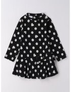 Sarabanda Rochie evazata tricotata - Alb/Negru