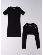 Sarabanda Set de rochie uni si pulover - Negru