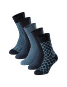 Schiesser Set de sosete lungi Bluebird - 5 perechi - Albastru petrol/Bleumarin