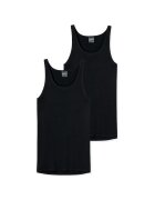 Schiesser Set de topuri cu decolteu in U - 2 piese - Negru