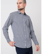 Scotch & Soda Camasa in carouri din amestec de bumbac - Alb/Albastru inchis