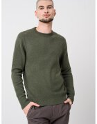 Scotch & Soda Pulover uni cu decolteu la baza gatului - Verde feriga