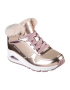 Skechers Ghete din piele ecologica Uno Cozy On Air - Auriu rose