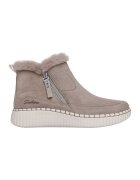 Skechers Ghete din piele intoarsa Wilshire Blvd cu talpa wedge - Bej