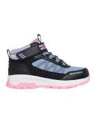 Skechers Ghete impermeabile cu velcro - Albastru pastel/Negru/Roz pal