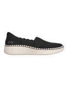 Skechers Pantofi slip-ons din material textil Wilshire True Charm - Negru/Bej deschis