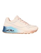 Skechers Pantofi sport cu talpa wedge ascunsa Uno Cool Heels - Albastru aquamarin/Roz pastel