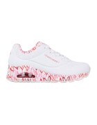 Skechers Pantofi sport de piele ecologica Loving Love - Rosu/Alb/Roz