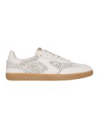 Skechers Pantofi sport din piele cu aspect cu perforatii Hotshot - Meshing Well - Auriu/Alb murdar
