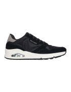 Skechers Pantofi sport din piele ecologica Uno Vintage - Negru/Gri inchis